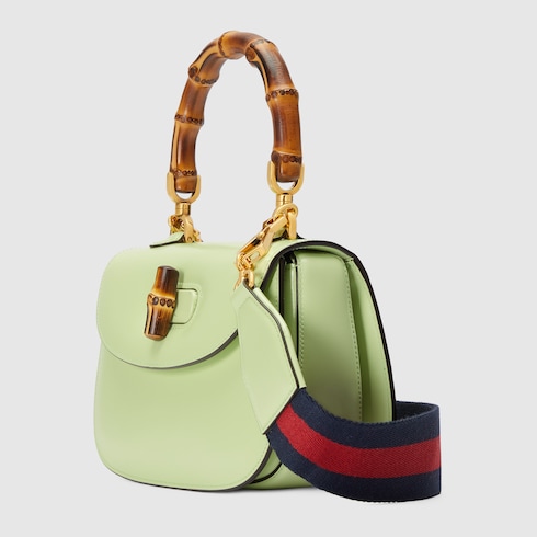 Gucci Bamboo 1947系列竹节小号手提包