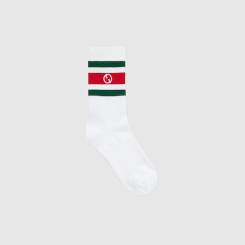 Chaussettes en coton à motif GG enlacés rond