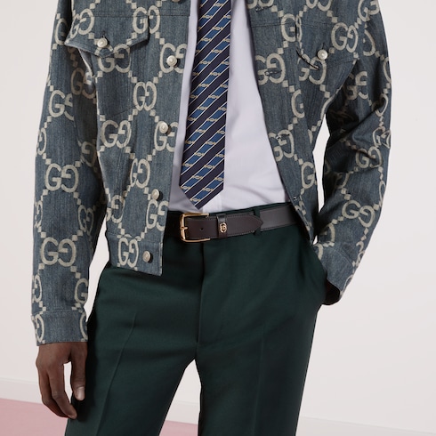 Belt with Interlocking G detail