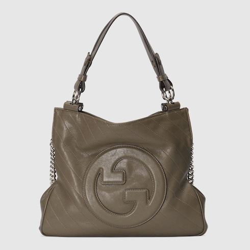 Borsa shopping Gucci Blondie misura piccola in pelle marrone GUCCI CH