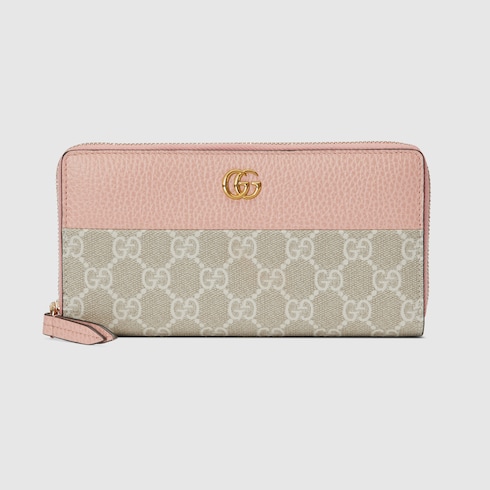 GG Marmont bi-colour zip around wallet