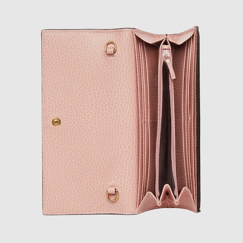 GG Marmont bi color chain wallet in light pink leather and Supreme GUCCI Canada