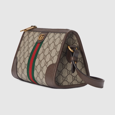 Ophidia系列GG邮差包 in米色和乌木色Supreme帆布 | GUCCI® Australia