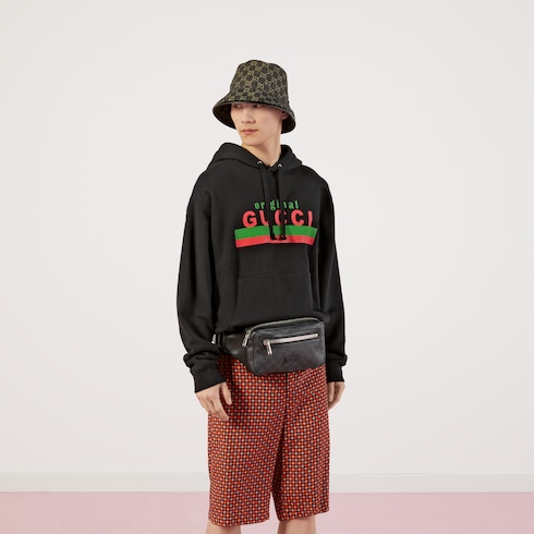 Gucci canvas clearance belt bag black