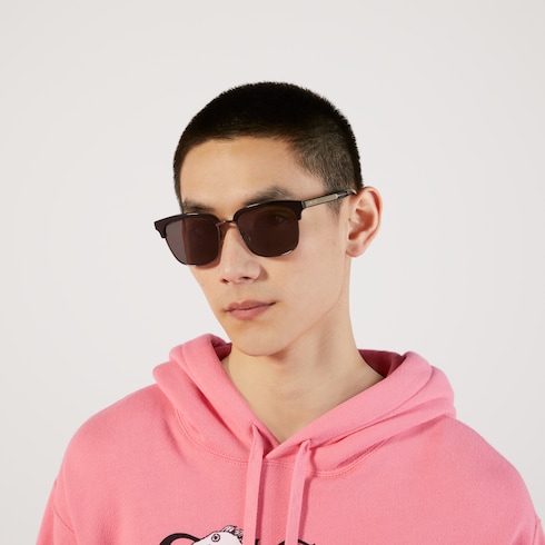 Rectangular frame sunglasses