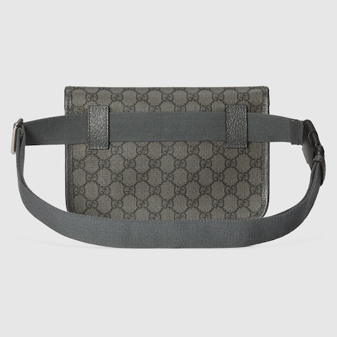 Sac ceinture Ophidia petite taille en toile Supreme gris et noir GUCCI FR