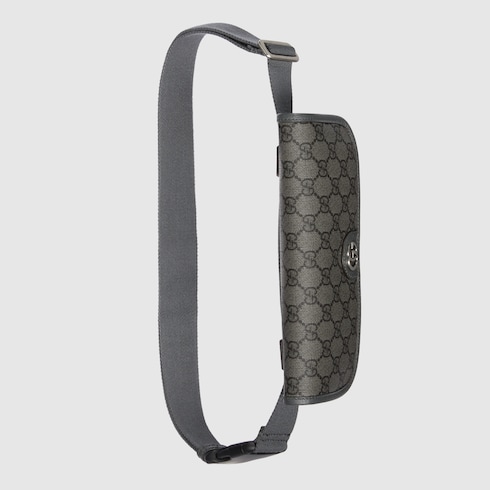 Sac ceinture Ophidia petite taille en toile Supreme gris et noir GUCCI FR