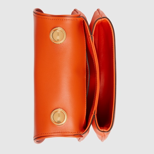 Gucci Blondie mini shoulder bag in orange leather | GUCCI® SG