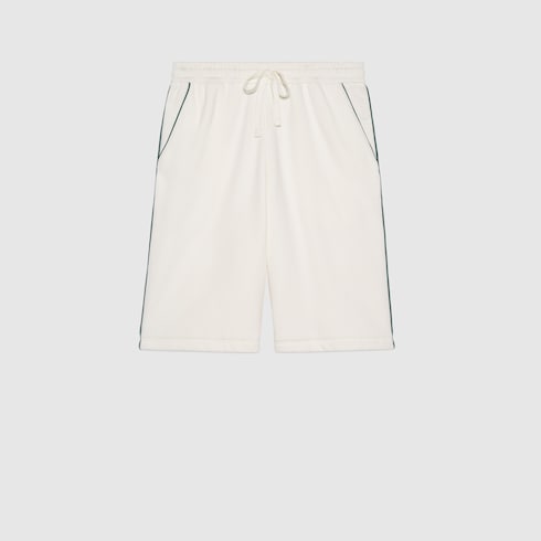 White cotton jersey shorts hot sale