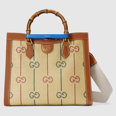 GUCCI ダイアナ　ミディアム　トートバッグ グッチ ダイアナ〕ミディアム トートバッグブラウン レザー