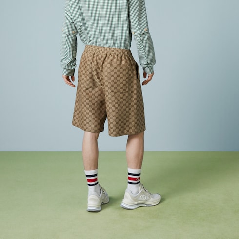 GG Supreme linen shorts Detail 8