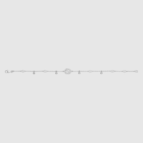 Gucci Interlocking系列钻石手链
