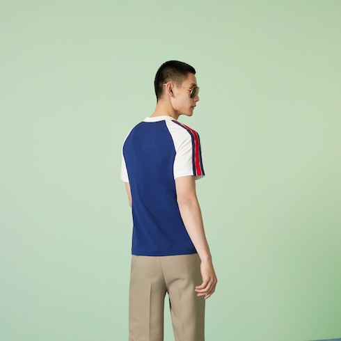 T-shirt en jersey de coton avec empiècement