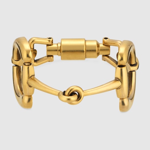 Horsebit bracelet in gold-toned metal | GUCCI® US