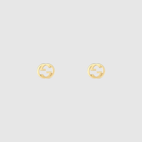 Orecchini a bottone Gucci Interlocking