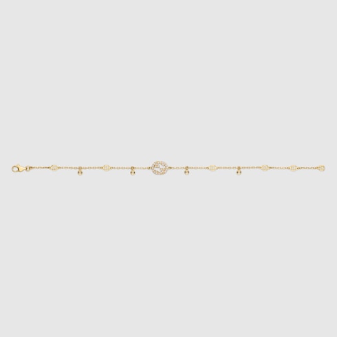 สร้อยข้อมือ Gucci Interlocking 18k diamond bracelet