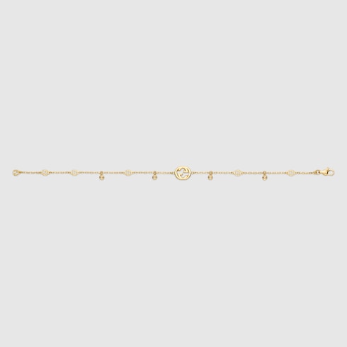 สร้อยข้อมือ Gucci Interlocking 18k diamond bracelet