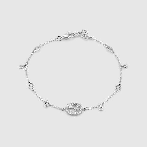 Bracciale Gucci Interlocking con diamanti