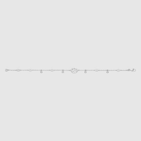 Gucci Interlocking系列钻石手链