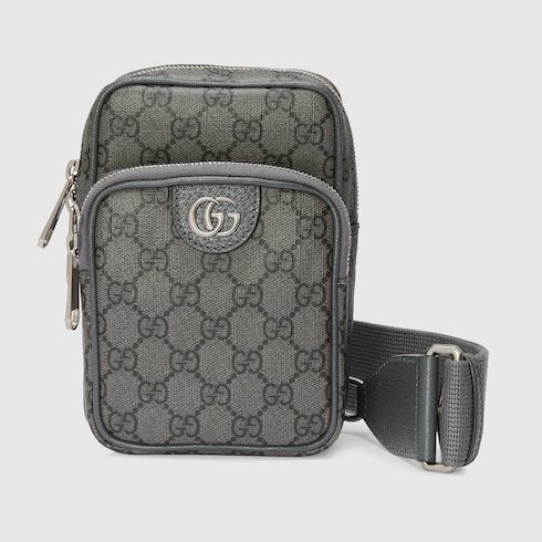 Ophidia GG Supreme Canvas Pouch in Grey - Gucci