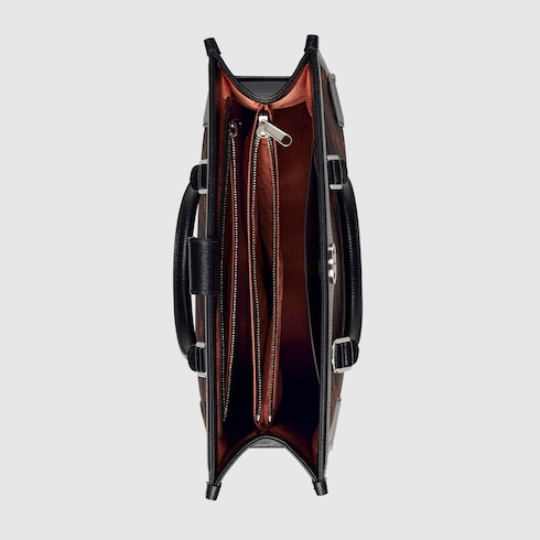 BRIEFCASE 40 WITH INTERLOCKING G BLACK CANVAS main image 1