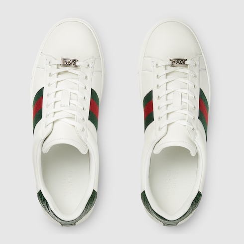 Tenis Gucci Ace con tribanda Web para hombre
