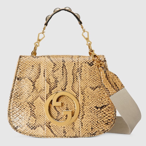 Gucci Blondie top handle python bag Detail 2