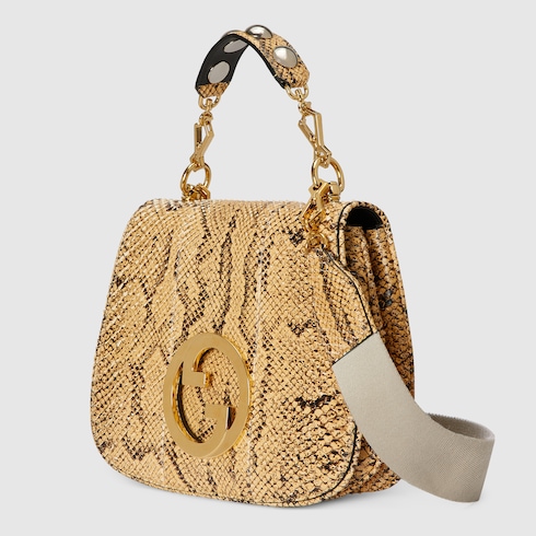 Gucci Blondie top handle python bag Detail 2