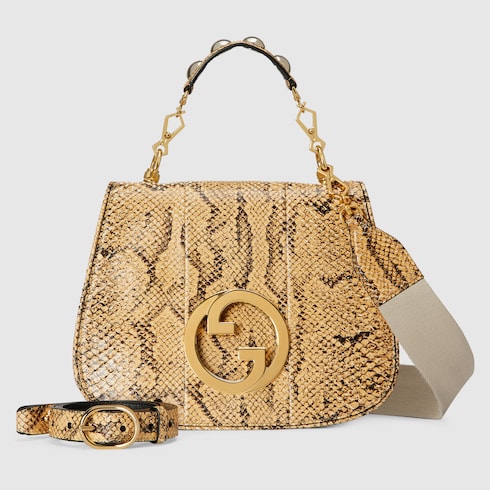 Gucci Blondie top handle python bag Detail 6