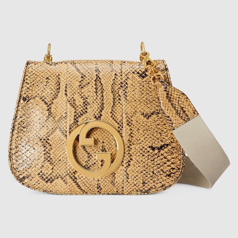 Gucci Blondie top handle python bag Detail 9