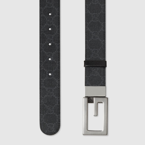 Reversible belt with Square G buckle