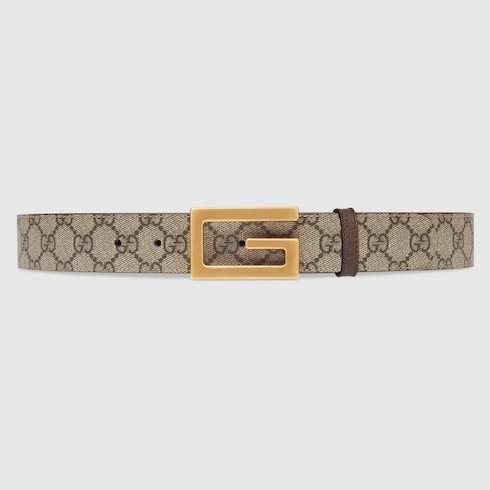 Gucci 3.5cm Reversible Monogrammed Leather Belt - Men - Black Belts