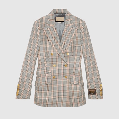 Gucci Prince of Wales wool hemp jacket. 1