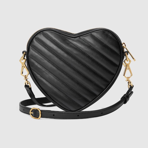 Black gucci purse with heart online