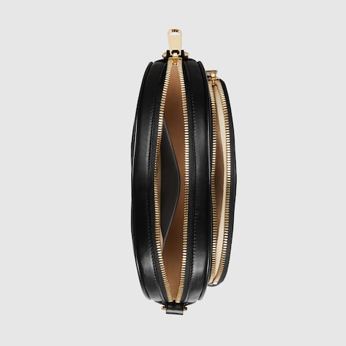 Mini-Schultertasche in Herzform mit GG in schwarzes Leder | GUCCI® DE