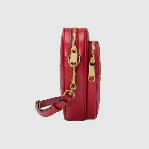 Mini-Schultertasche in Herzform mit GG in rotes Leder | GUCCI® DE