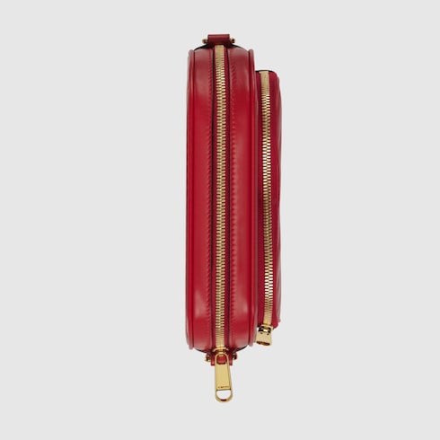 Mini-Schultertasche in Herzform mit GG in rotes Leder | GUCCI® DE