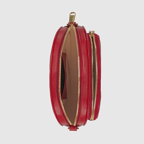 Mini-Schultertasche in Herzform mit GG in rotes Leder | GUCCI® DE