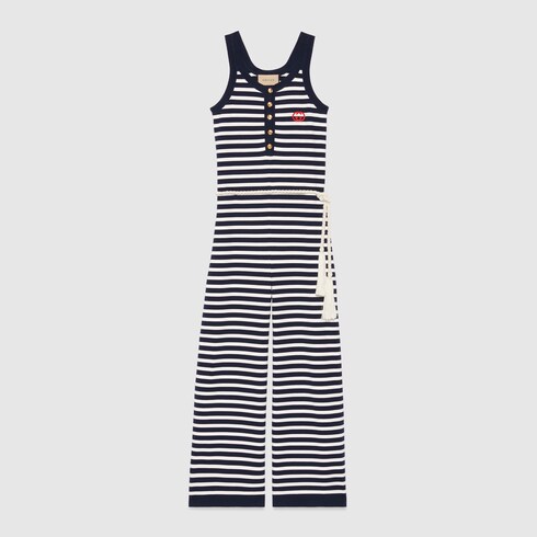 Gucci Striped cotton jumpsuit. 1