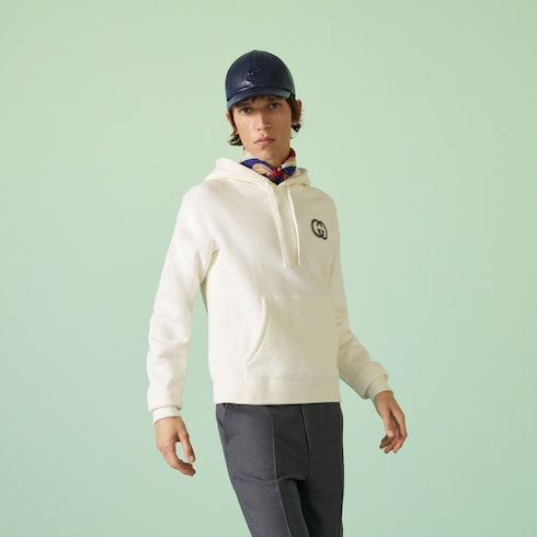 Sweat-shirt à capuche en jersey de coton