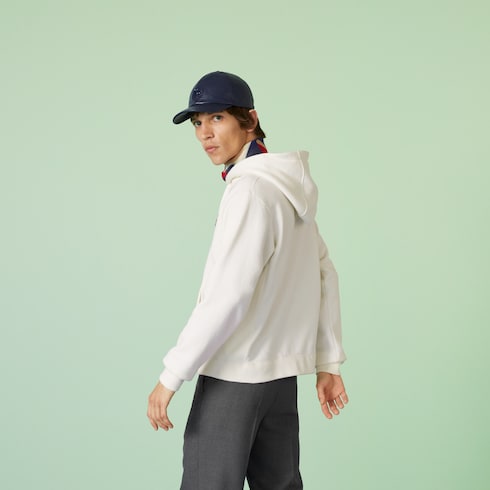 Sweat-shirt à capuche en jersey de coton
