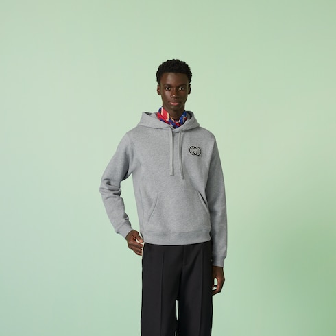 Sweat-shirt à capuche en jersey de coton