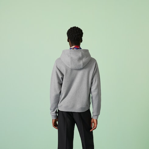 Sweat-shirt à capuche en jersey de coton