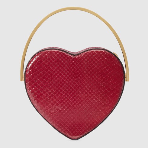 Gucci Python Skin Broadway mini python top handle bag in Red Precious Skins | GUCCI® SI