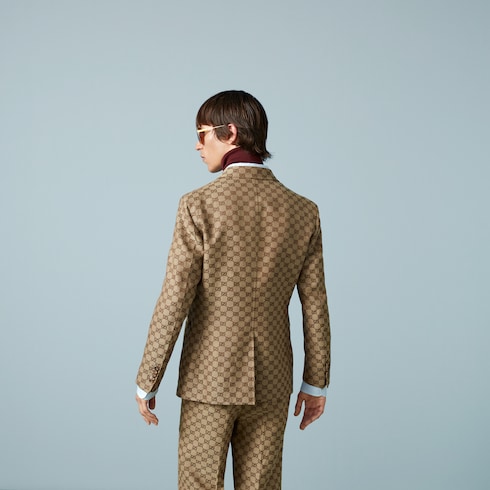 Veste élégante en toile en mélange de lin GG
