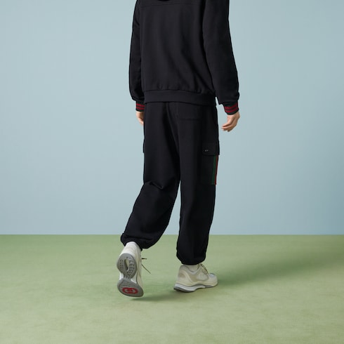 Cotton jersey jogging pant with Web
