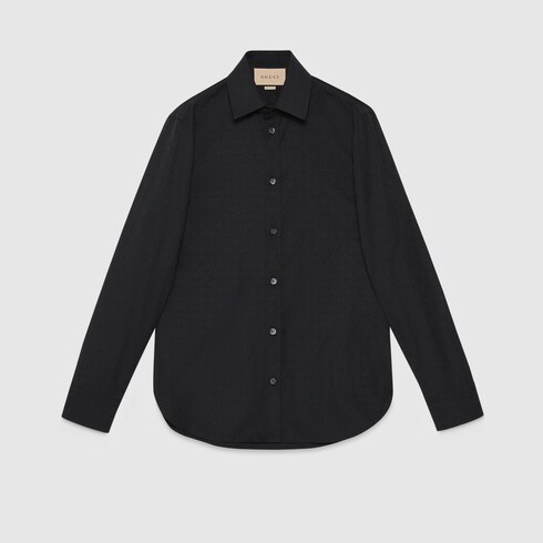 Gucci Black Long Sleeve with GG Horsebit print main image 1