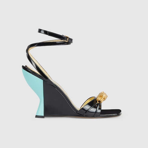 Women's high heel sandal with hardware