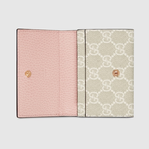 Bi-colour GG Marmont card case