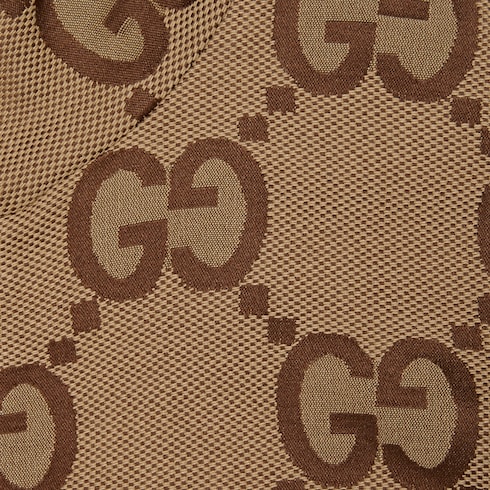 Jumbo GG canvas jacket in beige and ebony